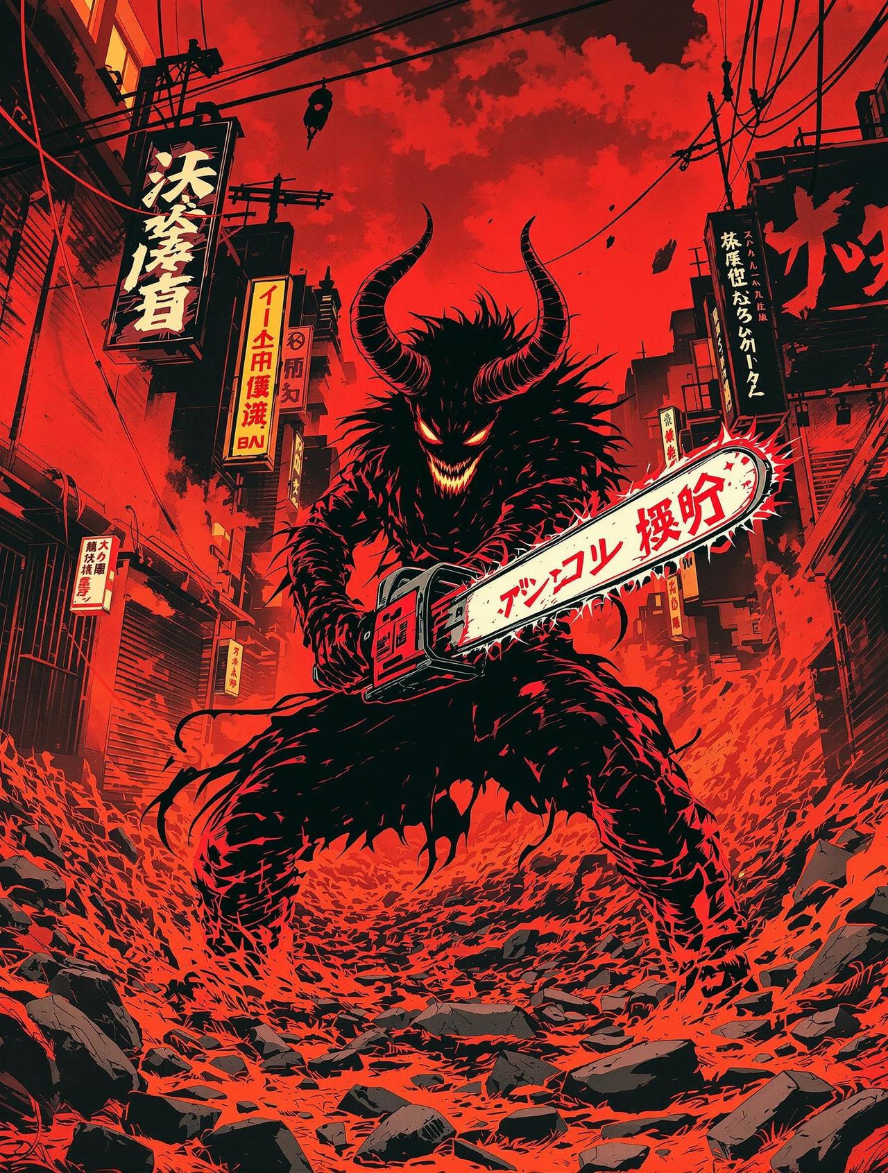樱花漫画 - 电锯人 电锯人 - 黑暗、奇幻漫画封面